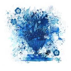 Bouquet en bleu