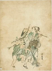 Femme et enfant de la campagne