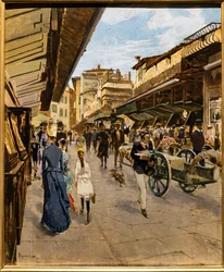 Vieux pont à Florence, v. 1882