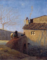Piagentina. Le pont sur la rivière Affrico, vers 1861-62