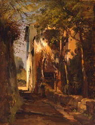 Une route de campagne à Sorrente