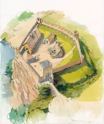 Château de Barnard, Durham, vers 1100