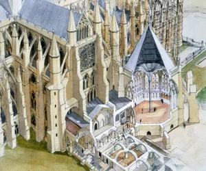 Abbaye de Westminster, salle capitulaire, 16ème siècle, vers 1990-2010