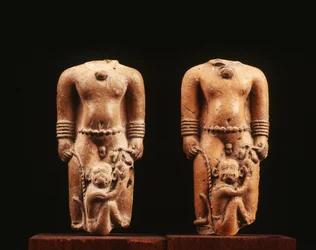 Garçons avec des singes, école de Davaravati
