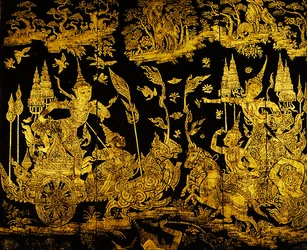 Épisode du Ramakien (détail)