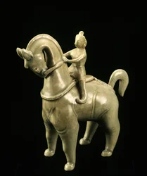 Figurine de cavalier, période Sukhothai, 14e-15e siècle