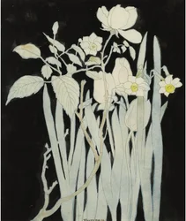 Jonquilles et roses