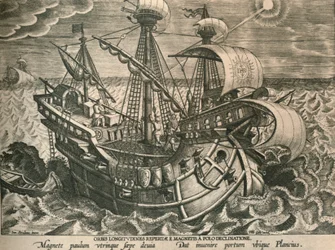 Plancius prenant une vue, 1592