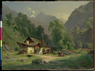 Maison du forgeron dans une vallée, 1857