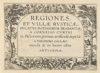 Page de titre pour "Regiones et Villae Rusticae"