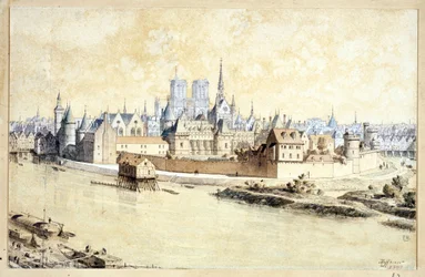 Le Palais et la Cité en 1530 (Composition rétrospective)