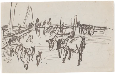 Moutons et veaux au point d