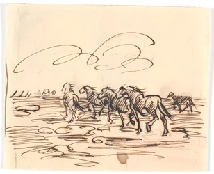 Chevaux au trot