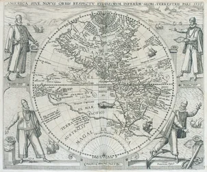 Carte des Amériques, 1590-1601