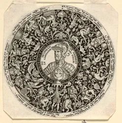 Conception pour une tasse gravée avec un portrait du duc d