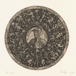 Médaillon avec le buste du Capitaine de Folie, Theodor de Bry, v. 1577 - v. 1578