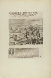 Quomodo Imperator/Regni Guianae, Nobiles Suos Or-/Nare.... (extrait du livre Americae, parties sept et huit)