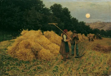 Lever de lune après la récolte I