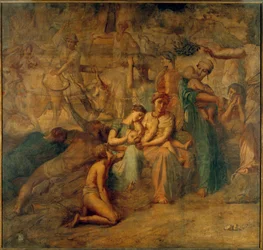 Paix (représentation allégorique avec mère et enfant et troupeaux)