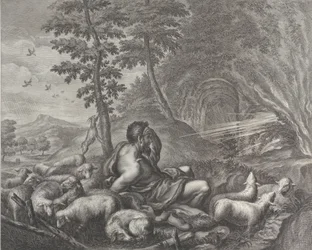 Jacob gardant le troupeau de Laban, 1613-24
