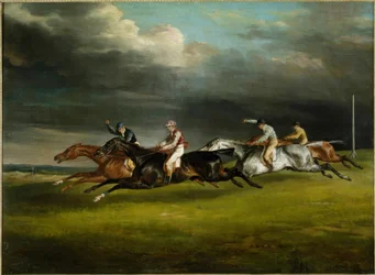 Course de chevaux - Le derby de 1821 à Epsom