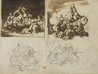 Cinq Esquisses pour une Bataille de Cavalerie, 1813-14