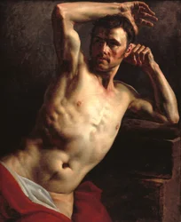 Nu masculin mi-longueur