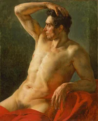 Torso masculin de profil, bras droit levé, 1812