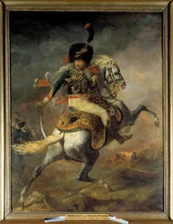 Officier de chasseurs à cheval de la Garde Impériale Charge Peinture de Théodore Géricault (1791-1824) 1812 Dim. 3,49x2,66 m