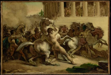 La course des chevaux sans cavalier