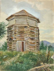 Maison russe, Alaska, 1900