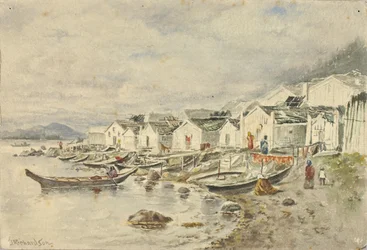 Le village indigène du ranch, Sitka, 1884