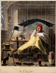 Un dégel, gravure réalisée par George Hunt, 1827