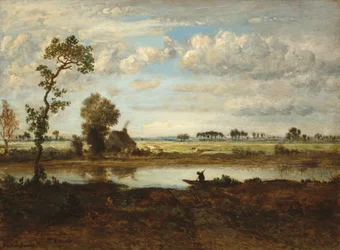 Paysage avec batelier, vers 1860