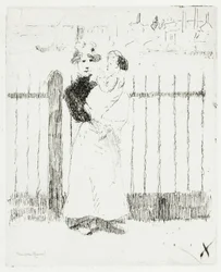 Emma et son bébé, Chelsea Embankment