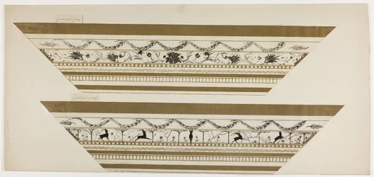 Cadre à motif de cerf et de fleur (section latérale du cadre)