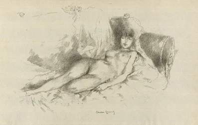 Étude de nu, femme endormie