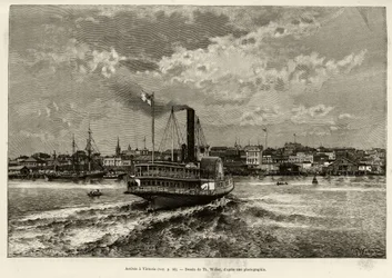 Arrivée à Victoria, Canada (illustration de Le Transcanadien et l