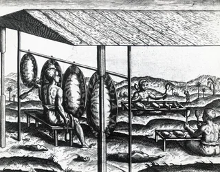 Instruments de musique javanais, par Theodor de Bry (1528-1598), gravure