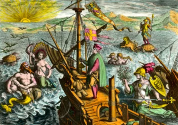 Le bateau du navigateur italien Amerigo Vespucci (1454 - 1512)