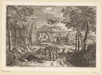 Paysage arcadien avec les filles de Cécrops (Suite de paysages)