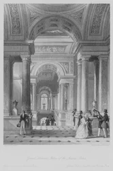 Grand Escalier, Palais du Louvre, Paris (gravure)