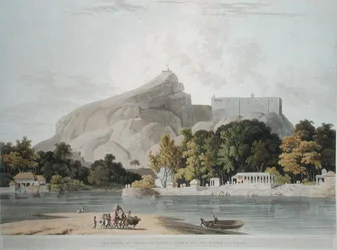 Le Rocher de Trichinopoly, pris sur la rivière Cauvery, planche 45 de 