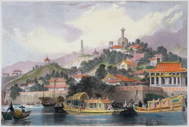 Jardin du Palais Impérial, Pékin, Chine, 1843