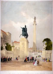The Mall et Waterloo Place, Westminster, Londres, vers 1845