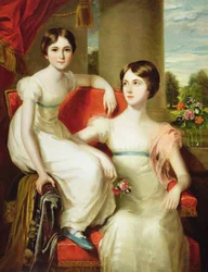 Portrait de Lady Caroline Augusta (d.1898) et Lady Henrietta (d.1860) Pelham-Clinton