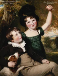 Portrait de Thomas Osborne Bateman, 8 ans, avec son frère, Hugh Athelstan, 6 ans, 1818