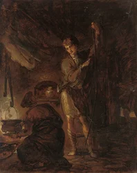 Scènes de "The Task" de William Cowper, un garçon tendant un arc, 1785