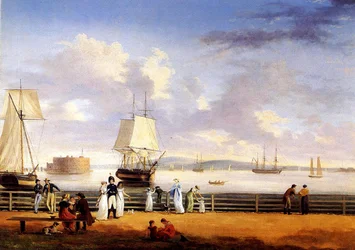 Port de New York, vers 1810