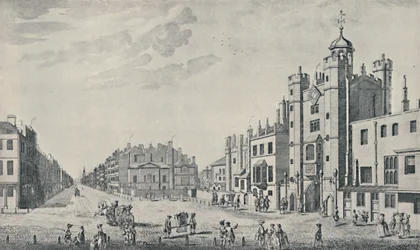 Devant le palais St. James, Pall Mall, 1740-1760